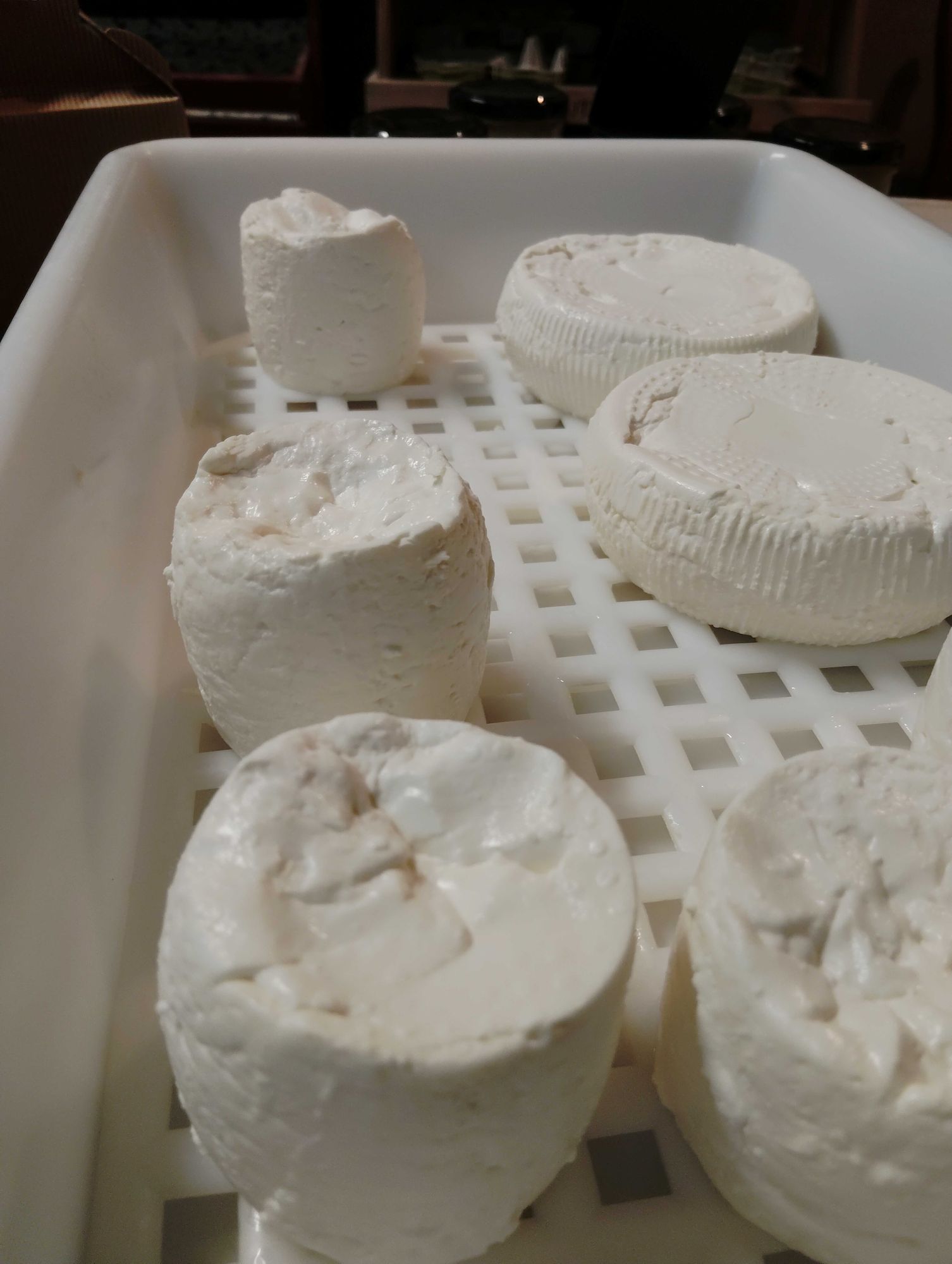 Fromages de chèvre en rigotes